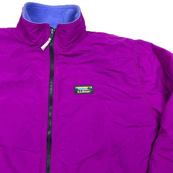Vtg 90s LL Bean Warm Up Retro Purple Jacket - Picture 2 of 5